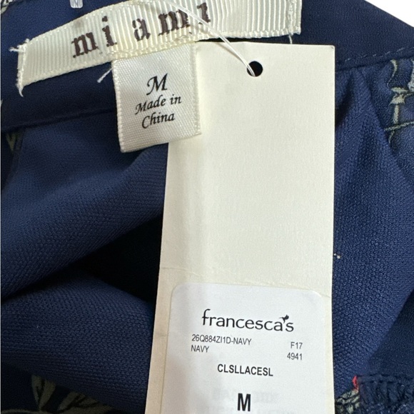 Miami Blue and White V-Neck Sleeveless Mini Sundress - Picture 6 of 8